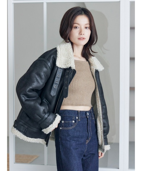 Ungrid（アングリッド） ブルゾン アウター フェイクムートンボア