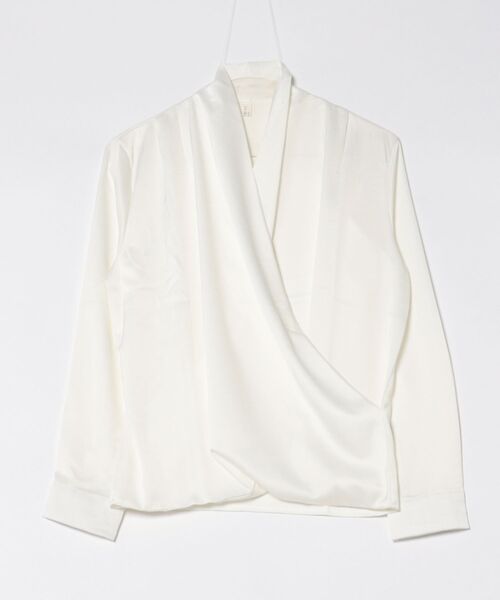 BLANC FICELLE ブラウス シャツ カシュクール 長袖シャツ レディース