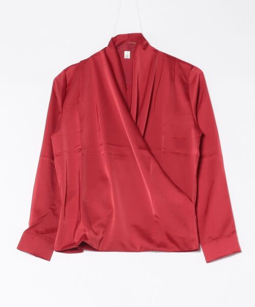 BLANC FICELLE ブラウス シャツ カシュクール 長袖シャツ レディース 