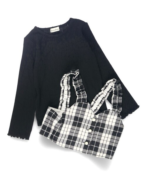 branshes(ブランシェス) tシャツ 「おそろい」チェック柄トップス branshes(ブランシェス) tシャツ 「おそろい」チェック柄トップス