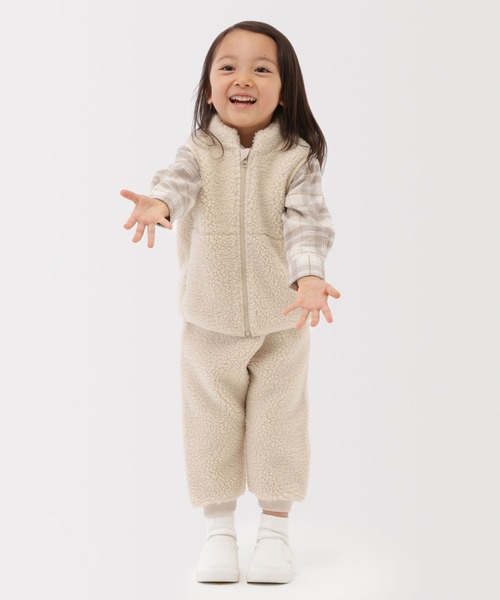 無印良品（MUJI） ベスト ベビー ボアフリースベスト キッズ 子供服 