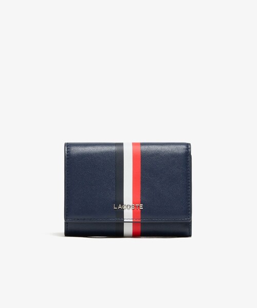 LACOSTE（ラコステ） 財布 トリコロールプリントレザー3つ折り