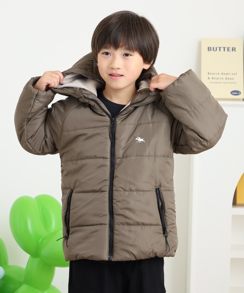 ダウン アウター POLOCHAMPS 裏フリース中綿マウンテンジャケット KIDS