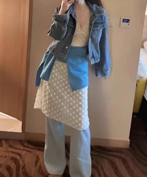 「SEN TOKYO」 ノースリーブワンピース M ホワイト レディース_画像6