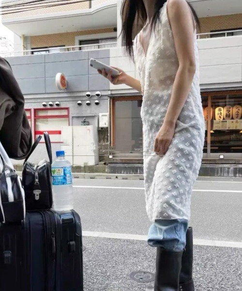 「SEN TOKYO」 ノースリーブワンピース M ホワイト レディース_画像8