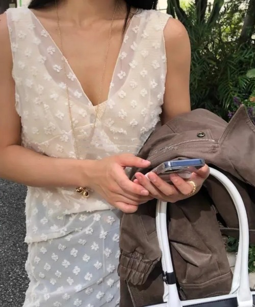 「SEN TOKYO」 ノースリーブワンピース M ホワイト レディース_画像9