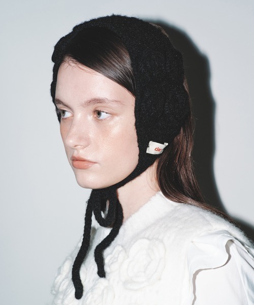 clor 耳当て イヤーマフ HAND-MADE CROCHET FLOWER EARMUFF レディース