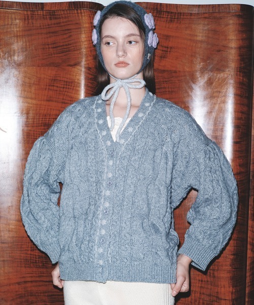 clor 耳当て イヤーマフ HAND-MADE CROCHET FLOWER EARMUFF レディース