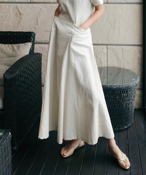 「N.s」 半袖ワンピース FREE ブラック レディース_画像6