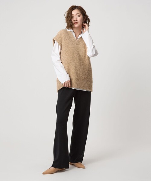 conte ベスト ジレ 「conte」ブークレー Vネックベスト レディース