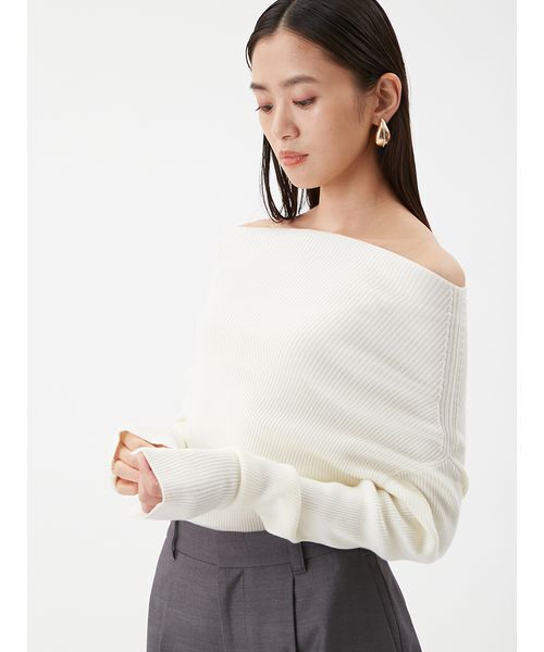 Mila Owen（ミラオーウェン） ニット セーター オフショルラメニット