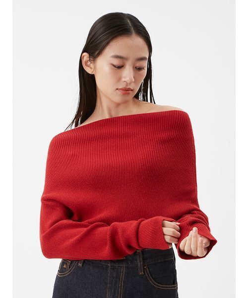 Mila Owen（ミラオーウェン） ニット セーター オフショルラメニット