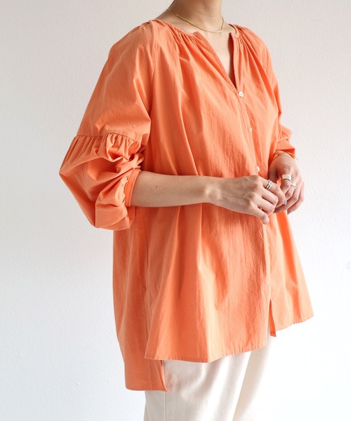 「andme」 「alma design」7分袖ブラウス M ブラック レディース_画像4