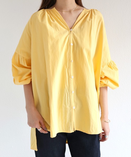 「andme」 「alma design」7分袖ブラウス M ブラック レディース_画像8