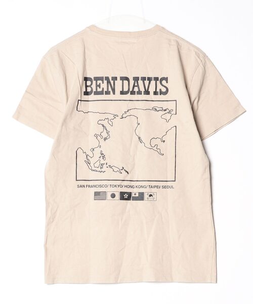 「BEN DAVIS」 半袖Tシャツ M ベージュ レディース_画像2