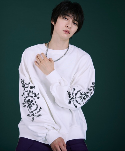 Ellno Loset（エルノロゼット） スウェットカットソー MEDIUM オフ