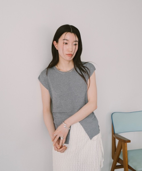 「DRWCYS」 ノースリーブニット FREE グレー レディース_画像2