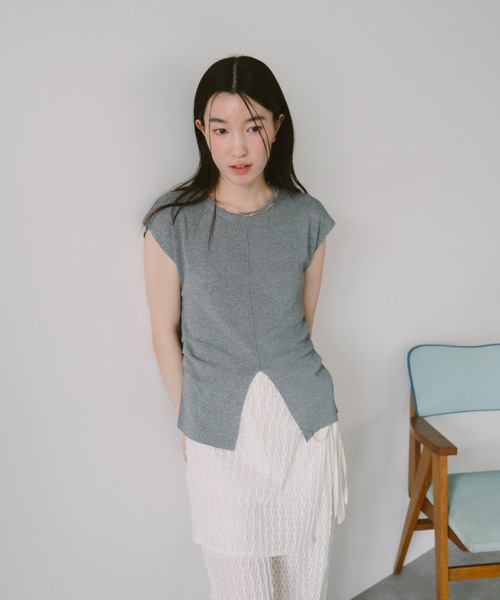 「DRWCYS」 ノースリーブニット FREE グレー レディース_画像3