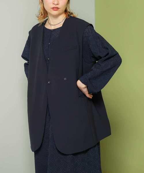 「KBF」 ベスト ONE ベージュ レディース_画像2