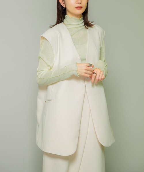 「KBF」 ベスト ONE ベージュ レディース_画像3