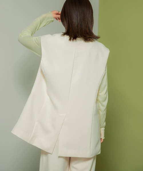 「KBF」 ベスト ONE ベージュ レディース_画像8