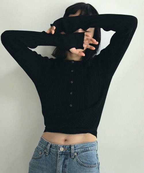 「anuke」 長袖ニット FREE ナチュラル レディース_画像4