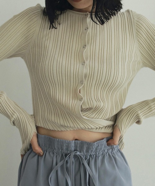 「anuke」 長袖ニット FREE ナチュラル レディース_画像6