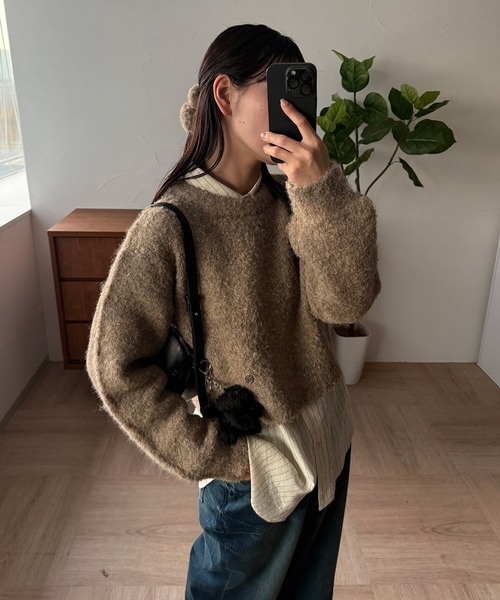 MUHET（ミュエータ） ニット セーター loop yarn short knit