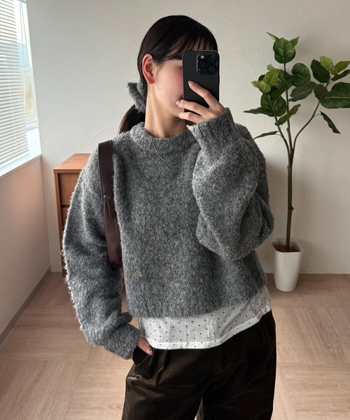 MUHET（ミュエータ） ニット セーター loop yarn short knit