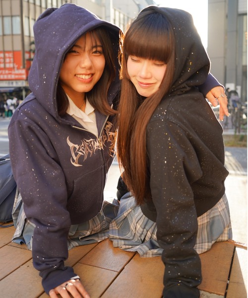 centimeter（センチメーター） パーカー Glitter zip hoodie メンズ