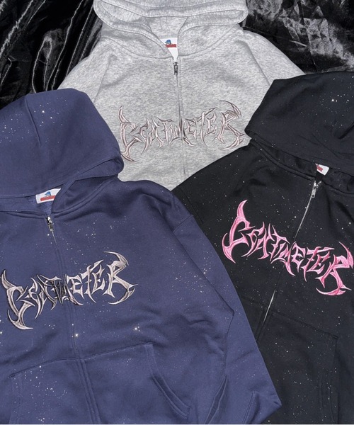 centimeter（センチメーター） パーカー Glitter zip hoodie メンズ