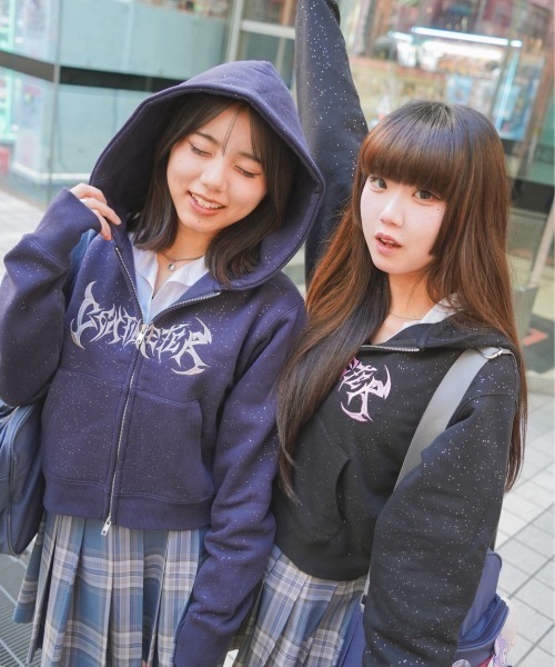 centimeter（センチメーター） パーカー Glitter zip hoodie メンズ