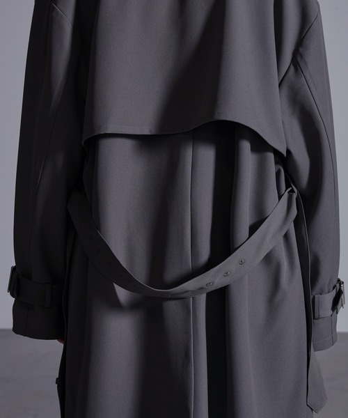 「Loose/ルース」 トレンチコート X-SMALL ブラウン メンズ_画像4