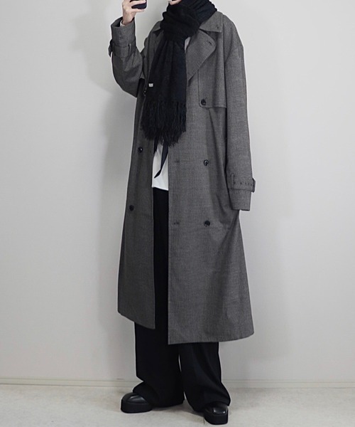 「Loose/ルース」 トレンチコート X-SMALL ブラウン メンズ_画像6