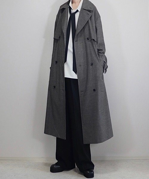 「Loose/ルース」 トレンチコート X-SMALL ブラウン メンズ_画像7