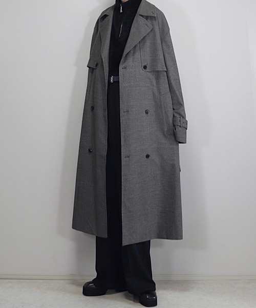 「Loose/ルース」 トレンチコート X-SMALL ブラウン メンズ_画像8