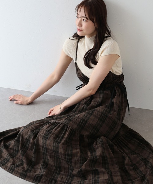 「BLUEEAST」 キャミソールワンピース MEDIUM ネイビー レディース_画像5