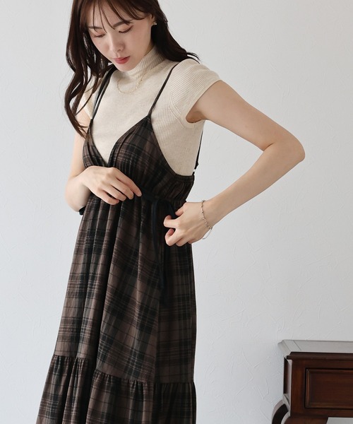 「BLUEEAST」 キャミソールワンピース MEDIUM ネイビー レディース_画像8