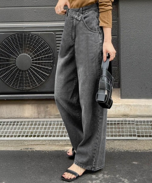 [classicalelf] Denim брюки MEDIUM черный женский 