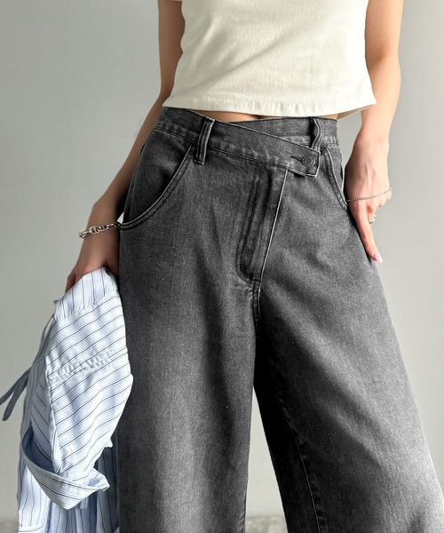 [classicalelf] Denim брюки MEDIUM черный женский 