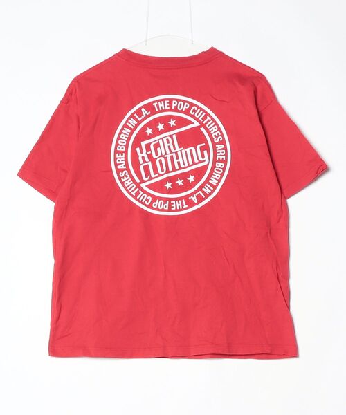 「X-girl」 半袖Tシャツ 2 レッド レディース_画像2