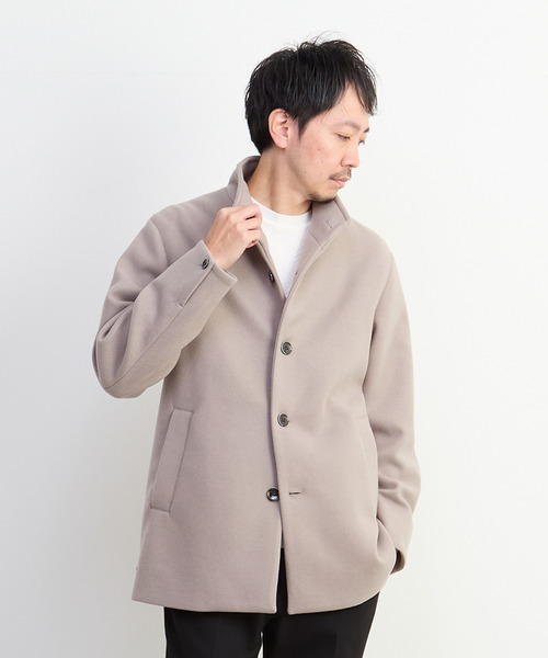 MEN'S MELROSE カバーオール ジャージーメルトン スタンドショート