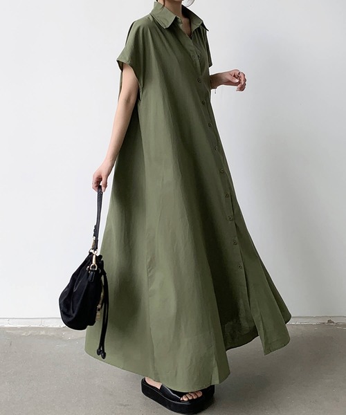 「Cinderella」 シャツワンピース MEDIUM ブルー レディース_画像3