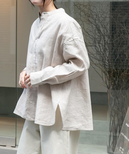 「FORK&SPOON」 長袖ブラウス 1 ナチュラル レディース_画像3