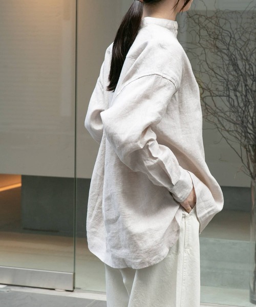 「FORK&SPOON」 長袖ブラウス 1 ナチュラル レディース_画像5