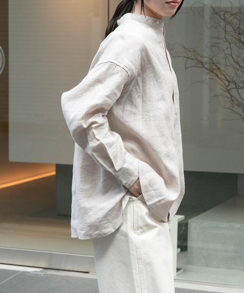 「FORK&SPOON」 長袖ブラウス 1 ナチュラル レディース_画像6