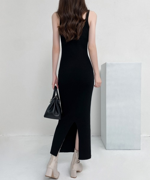 「ABITOKYO」 コンビワンピース FREE チャコールグレー レディース_画像3