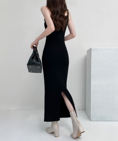 「ABITOKYO」 コンビワンピース FREE チャコールグレー レディース_画像4