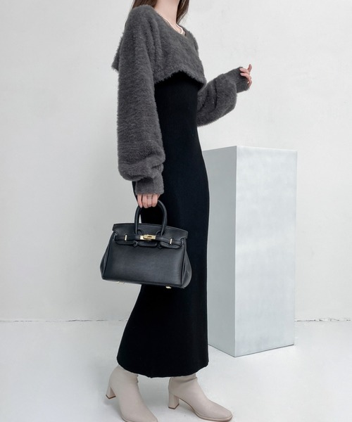 「ABITOKYO」 コンビワンピース FREE チャコールグレー レディース_画像9