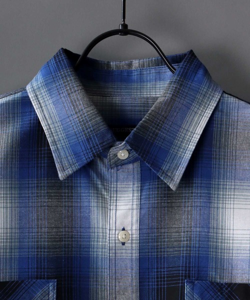 「SITRY」 「suggestion」長袖シャツ M ブルー メンズ_画像5